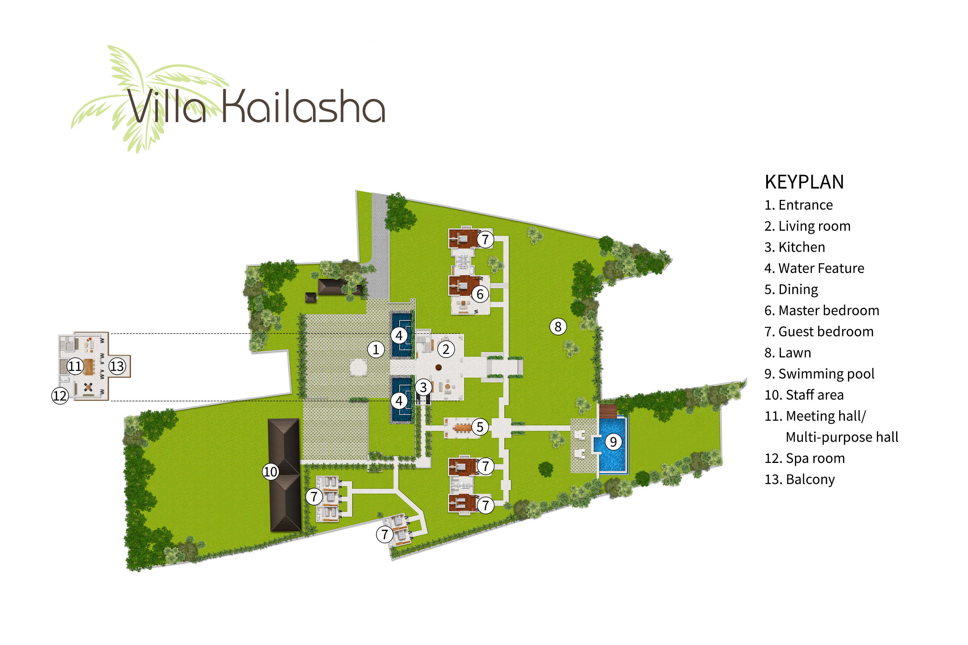 Villa Kailasha - Floorplan<br />